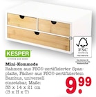 Mini-Kommode im Angebot bei E center in Frankfurt Mini-Kommode Angebote von KESPER bei E center Frankfurt für 9,99 €