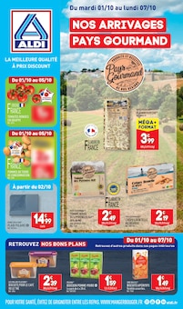 Prospectus Aldi à Peyrabout, "NOS ARRIVAGES PAYS GOURMAND", 27 pages de promos valables du 01/10/2024 au 07/10/2024