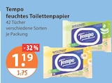 feuchtes Toilettenpapier von Tempo im aktuellen V-Markt Prospekt für 1,19 €