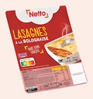 Netto Meyzieu - Promo LASAGNES À LA BOLOGNAISE Promo LASAGNES À LA BOLOGNAISE à 3,72 € dans le catalogue Netto à Meyzieu