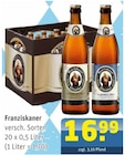 versch. Sorten im Angebot bei Getränke Arena in Oberhausen versch. Sorten Angebote von Franziskaner bei Getränke Arena Oberhausen für 16,99 €