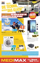Fernseher im MEDIMAX Prospekt in Willich Aktueller MEDIMAX Prospekt mit Fernseher, "HEUTE DIE TECHNIK, MORGEN DAS GLÜCK!", Seite 1
