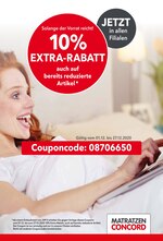 Matratzen Concord Prospekt für München mit 1 Seiten Matratzen Concord Prospekt für München: "10% Extra-Rabatt", 1 Seiten, 25.11.2020 - 27.12.2020