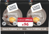 96 dosettes souples de café espresso - CARTE NOIRE dans le catalogue Aldi