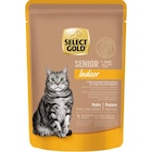 Maxi Zoo Quincy-sous-Sénart - Promo SELECT GOLD Indoor Sachets de Pâtée Chat Senior Poulet 12x85 g Promo SELECT GOLD Indoor Sachets de Pâtée Chat Senior Poulet 12x85 g à 9,84 € dans le catalogue Maxi Zoo à Quincy-sous-Sénart