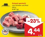 Gulasch gemischt im Angebot bei Netto Marken-Discount in Dessau-Roßlau Gulasch gemischt Angebote von GUT PONHOLZ bei Netto Marken-Discount Dessau-Roßlau für 4,44 €