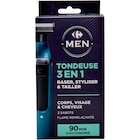 Tondeuse 3 en 1 - CARREFOUR MEN - Carrefour Tondeuse 3 en 1 - CARREFOUR MEN à 15,29 € dans le catalogue Carrefour