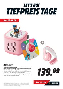 Kopfhörer im MediaMarkt Saturn Prospekt "LET'S GO! TIEFPREISTAGE" mit 17 Seiten (Heilbronn)