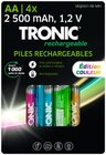 Piles rechargeables - Tronic - Lidl à Orléans Piles rechargeables - Tronic en promo chez Lidl Orléans à 3,99 €