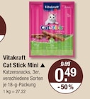 Katzenfutter im V-Markt Prospekt Cat Stick Mini von Vitakraft im aktuellen V-Markt Prospekt für 0,49 €