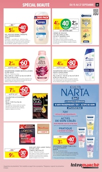 Promotion Soin visage dans le prospectus Intermarché Super, valable du 15/09/2026 au 27/09/2026 Promo Soin visage dans le catalogue Intermarché Super du moment à la page 33