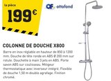 Tout Faire Salbris - Promo Colonne de douche X800 Promo Colonne de douche X800 à 199,00 € dans le catalogue Tout Faire à Salbris