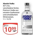 Absolut Vodka Angebote von Absolut Vodka bei GLOBUS St. Ingbert für 10,99 €