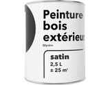 Peinture extérieur bois 2,5 L satin blanc glycero en promo chez Brico Dépôt Boulogne-sur-Mer à 15,90 €