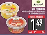 Bio-Hummus getrocknete Tomate im EDEKA Prospekt Bio-Hummus getrocknete Tomate von Alnatura im aktuellen EDEKA Prospekt für 1,49 €