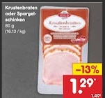 Krustenbraten oder Spargelschinken von Metzgerfrisch für 1,29 € bei Netto Marken-Discount im Angebot Krustenbraten oder Spargelschinken von Metzgerfrisch im aktuellen Netto Marken-Discount Prospekt