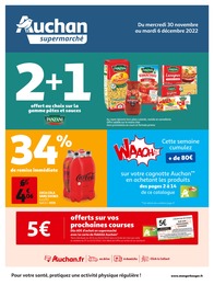 Catalogue Auchan Supermarché à Tourville-la-Rivière, avec 28 pages Prospectus Auchan Supermarché à Tourville-la-Rivière, "Auchan supermarché", 28 pages, 30/11/2022 - 06/12/2022