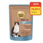 SELECT GOLD Light Sachets de Pâtée Chat Adulte Poulet 24x85 g - SELE en promo chez Maxi Zoo SELECT GOLD Light Sachets de Pâtée Chat Adulte Poulet 24x85 g - SELE dans le catalogue Maxi Zoo