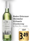 Glühwein Chardonnay im Angebot bei E center in Maintal Glühwein Chardonnay Angebote von Baden Ortenauer Weinkeller bei E center Maintal für 3,49 €