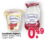Joghurt Erdbeere Angebote von Landliebe bei E center Rastatt für 0,49 €