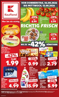 Kaufland Augsburg Prospekt der aktuellen Woche, gültig von 06.08.2026 bis 12.08.2026 Aktueller Kaufland Augsburg Prospekt "Hier bin ich richtig" mit 56 Seiten