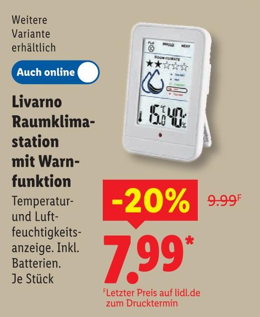 Raumklimastation mit Warnfunktion