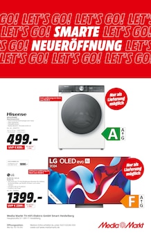 Waschmaschine im MediaMarkt Saturn Prospekt "SMARTE NEUERÖFFNUNG" mit 8 Seiten (Heidelberg)