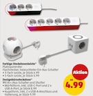 Farbige Steckdosenleiste 3-fach-Leiste bei Penny im Prospekt "" für 4,99 €