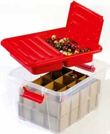 Weihnachtskugel- Verstaubox mit Deckel