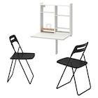 Tisch und 2 Stühle weiß/schwarz Angebote von NORBERG / NISSE bei IKEA Haltern am See für 114,98 €
