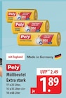 Pely Müllbeutel Extra stark Angebote bei famila Nordost Elmshorn für 1,89 €