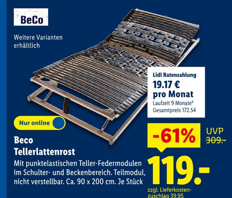 Tellerlattenrost
