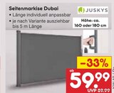 Seitenmarkise Dubai Angebote von Juskys bei Netto Marken-Discount Villingen-Schwenningen für 59,99 €