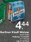Weisse im Angebot bei TOP Getränke in Meerbusch Weisse Angebote von Berliner Kindl bei TOP Getränke Meerbusch für 4,44 €