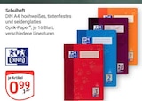Schulheft im Angebot bei GLOBUS in Neustadt Schulheft Angebote von Oxford bei GLOBUS Neustadt für 0,99 €