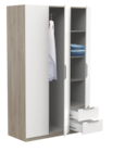 Armoire 3 portes et 2 tiroirs - Bazarland à Chambéry Armoire 3 portes et 2 tiroirs en promo chez Bazarland Chambéry à 149,00 €