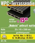 WPC-Terrassendiel von  im aktuellen Hornbach Prospekt für 14,30 €