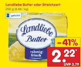 Butter oder Streichzart Angebote von Landliebe bei Netto Marken-Discount Dülmen für 2,22 €