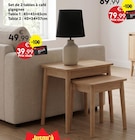 Set de 2 tables à café gigognes à 39,99 € dans le catalogue Maxi Bazar