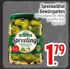 Gewürzgurken im EDEKA Prospekt Gewürzgurken von Spreewaldhof im aktuellen EDEKA Prospekt für 1,79 €