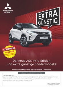 Aktueller Mitsubishi Prospekt "Extra Günstig" Seite 1 von 8 Seiten für Übersee