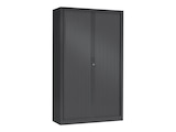 Armoire haute monobloc à rideaux GENERIC - 198 x 120 x 43 cm - anthracite - VINCO en promo chez Bureau Vallée Alès à 361,90 €