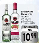 Bacardi Carta Blanca oder Razz Angebote von Bacardi bei E center Hofheim für 10,99 €