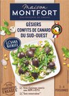 GÉSIERS DE CANARD CONFITS ENTIERS IGP SUD-OUEST SANS NITRITE - MAISON MONTFORT en promo chez Auchan Supermarché Brive-la-Gaillarde à 4,95 €