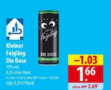 Aktuelle Likör Angebote bei famila Nordost in Lübeck Aktuelles Kleiner Feigling Die Dose Angebot bei famila Nordost in Lübeck ab 1,66 €