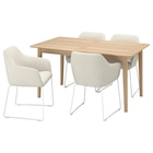 Tisch und 4 Stühle Buche hell Furnier/weiß Gunnared beige Angebote von SKANSNÄS / TOSSBERG bei IKEA Remscheid für 995,00 €