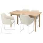 Tisch und 4 Stühle Buche hell Furnier/weiß Gunnared beige Angebote von SKANSNÄS / TOSSBERG bei IKEA Aalen für 995,00 €