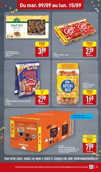 Promotion Gâteaux apéritifs dans le prospectus Aldi, valable du 09/09/2025 au 15/09/2025 Promo Gâteaux apéritifs dans le catalogue Aldi du moment à la page 17