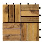 Lot de 6 dalles en bois en promo chez Maxi Bazar Marseille à 19,99 €