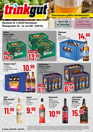 Aktueller Trinkgut Prospekt, "Petershausens größter Getränkemarkt!", mit Angeboten der Woche, gültig von 06.05.2024 bis 06.05.2024